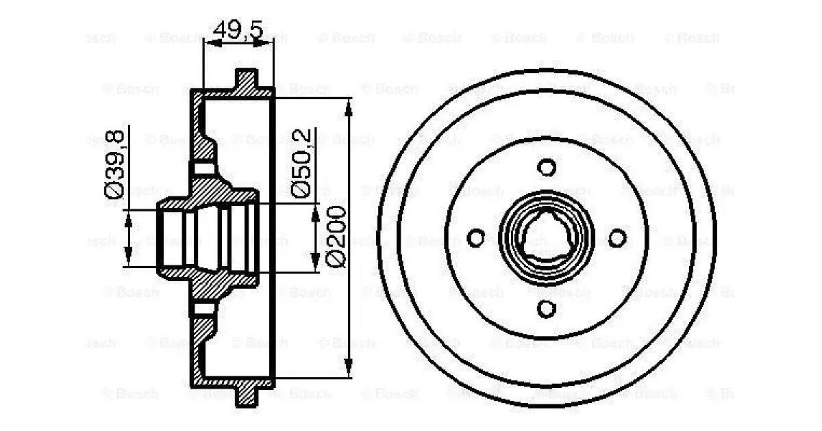 0986477041 - BOSCH - Тормозной барабан