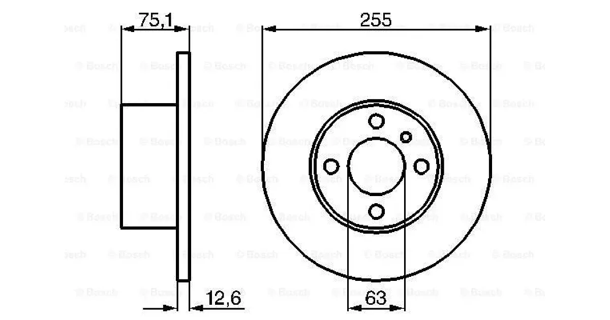 0986478032 - BOSCH - Тормозной диск