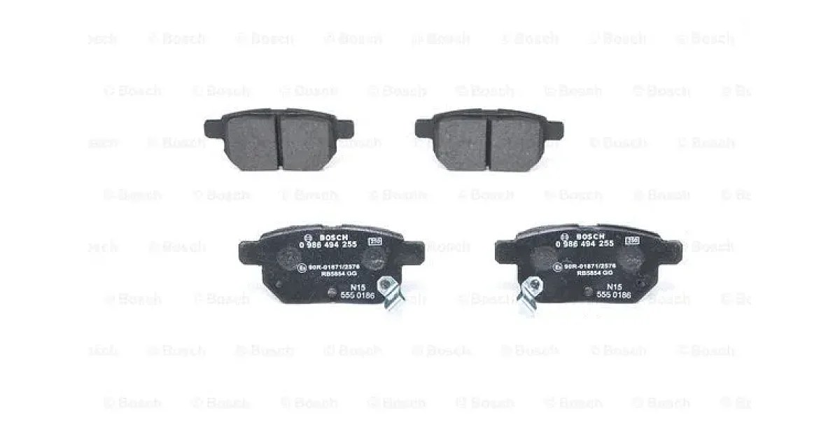 0986494255 - BOSCH - Комплект тормозных колодок, дисковый тормоз