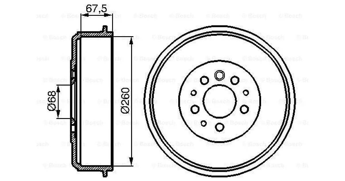 0986477046 - BOSCH - Тормозной барабан