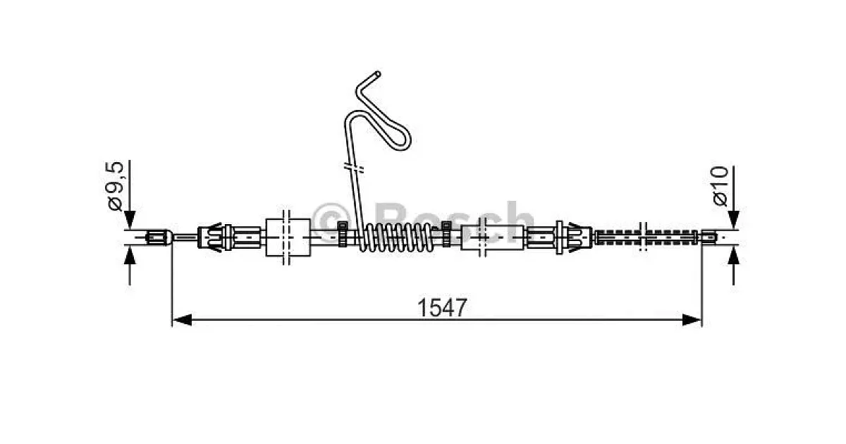 1987477174 - BOSCH - Тросик, cтояночный тормоз
