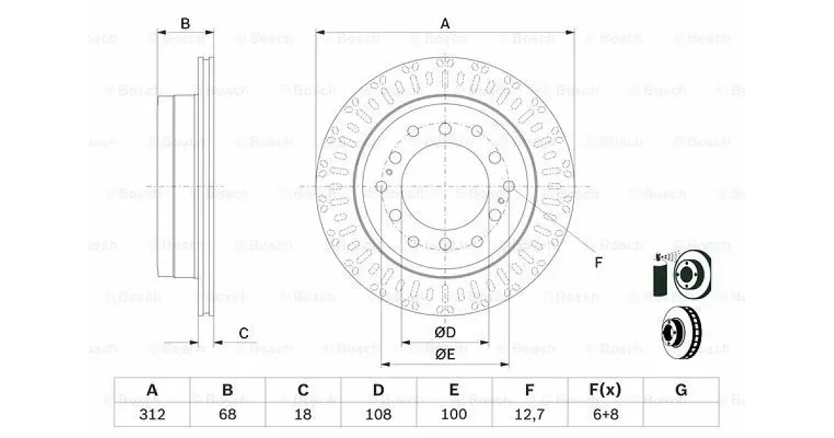 0986479F07 - BOSCH - Тормозной диск