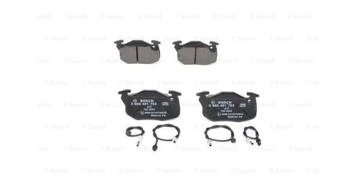 0986461763 - BOSCH - Комплект тормозных колодок, дисковый тормоз