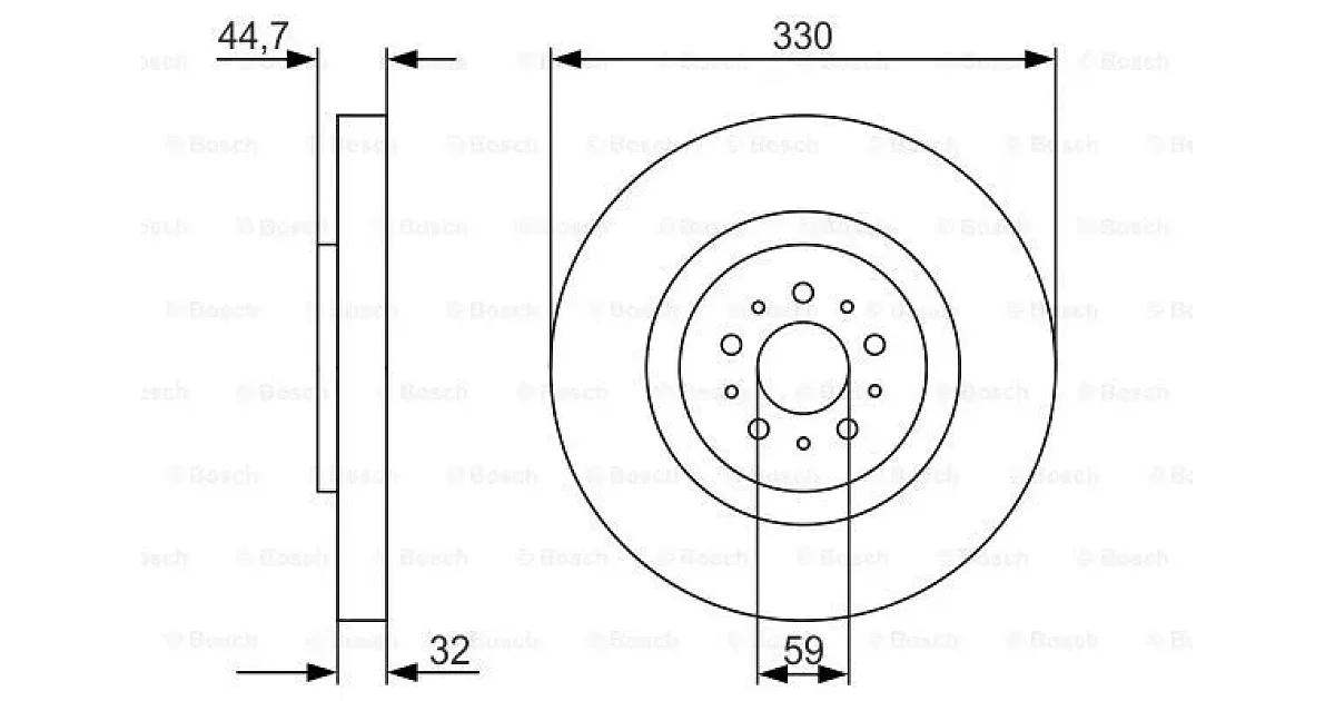 0986479593 - BOSCH - Тормозной диск