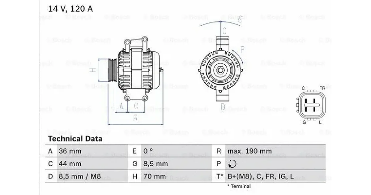 0986082050 - BOSCH - Генератор