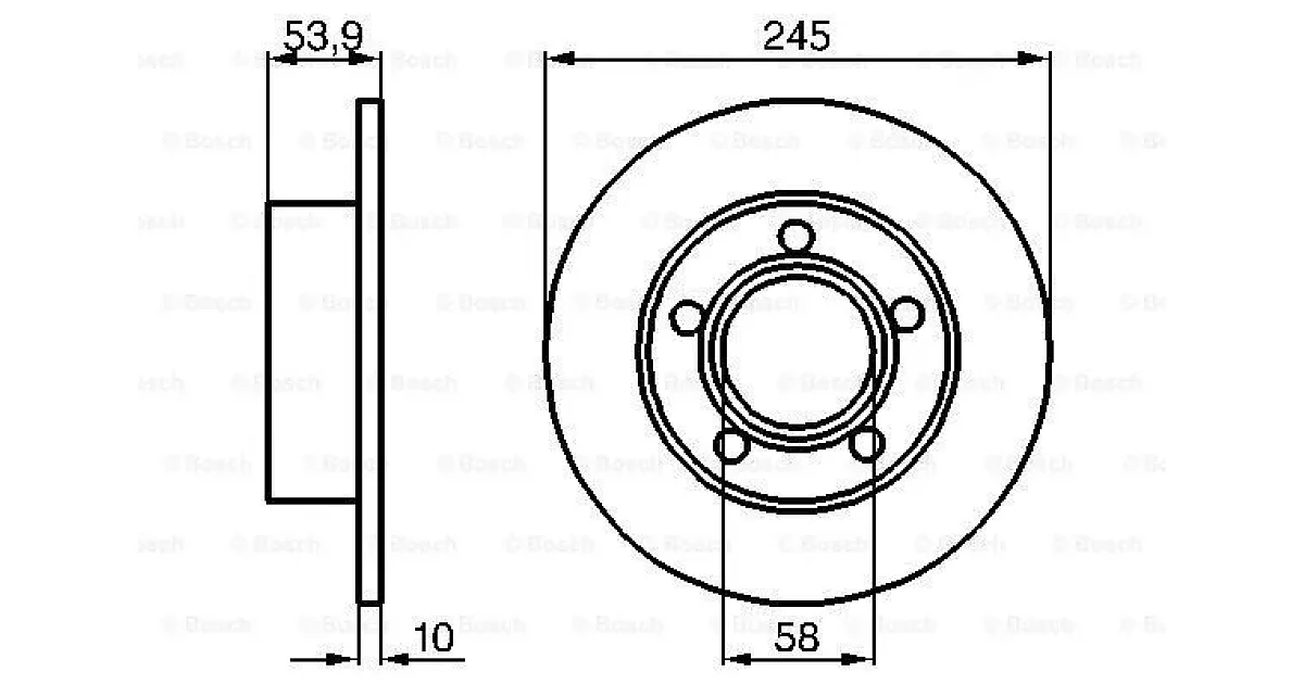 0986478461 - BOSCH - Тормозной диск