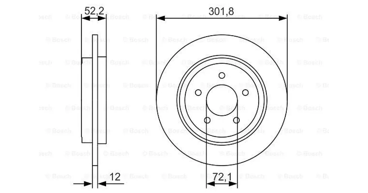 0986479A53 - BOSCH - Тормозной диск