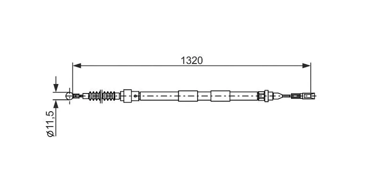 1987482874 - BOSCH - Тросик, cтояночный тормоз