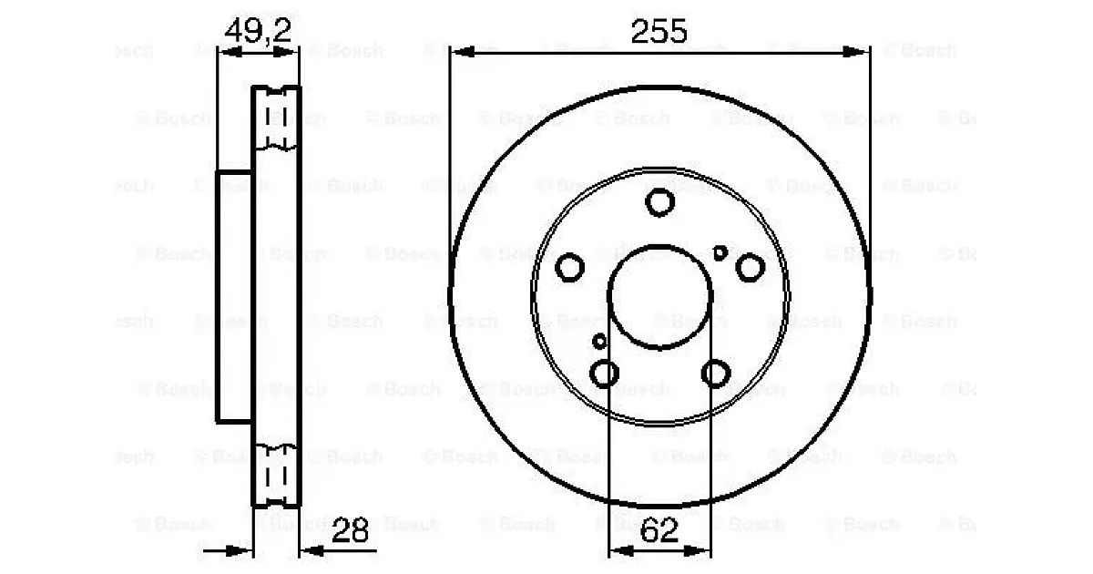 0986478726 - BOSCH - Тормозной диск