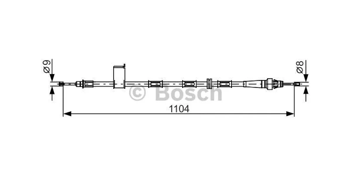 1987482364 - BOSCH - Тросик, cтояночный тормоз