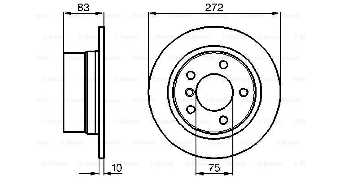 0986478439 - BOSCH - Тормозной диск