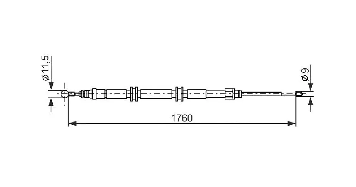 1987482889 - BOSCH - Тросик, cтояночный тормоз