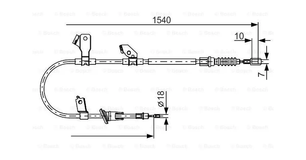 1987482271 - BOSCH - Тросик, cтояночный тормоз