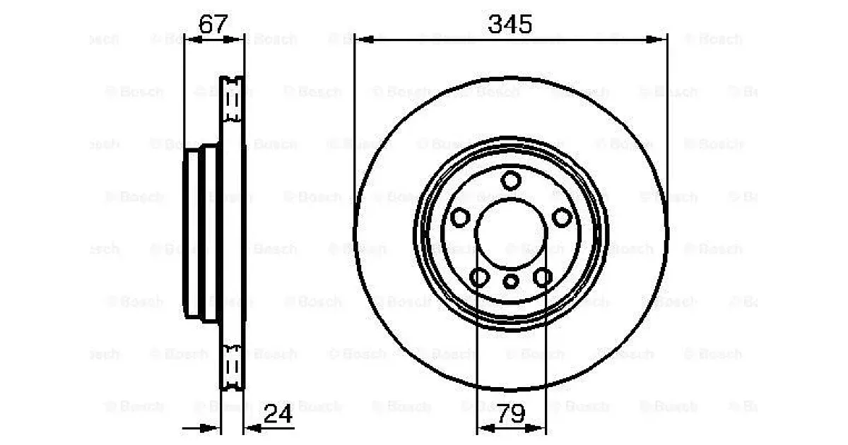 0986479005 - BOSCH - Тормозной диск