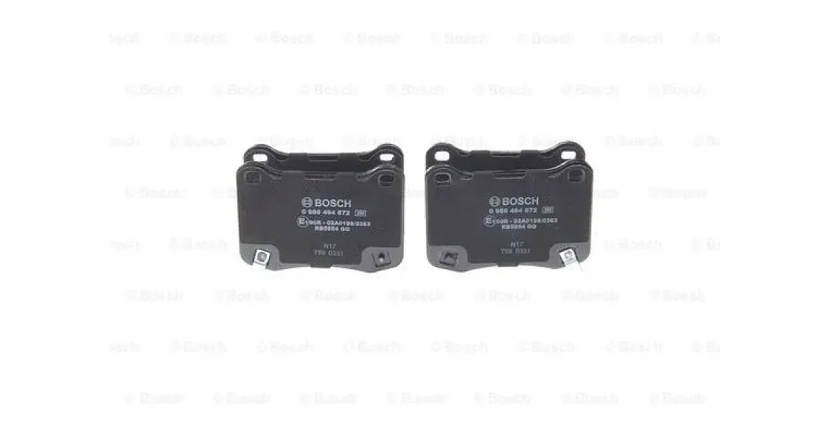 0986494872 - BOSCH - Комплект тормозных колодок, дисковый тормоз
