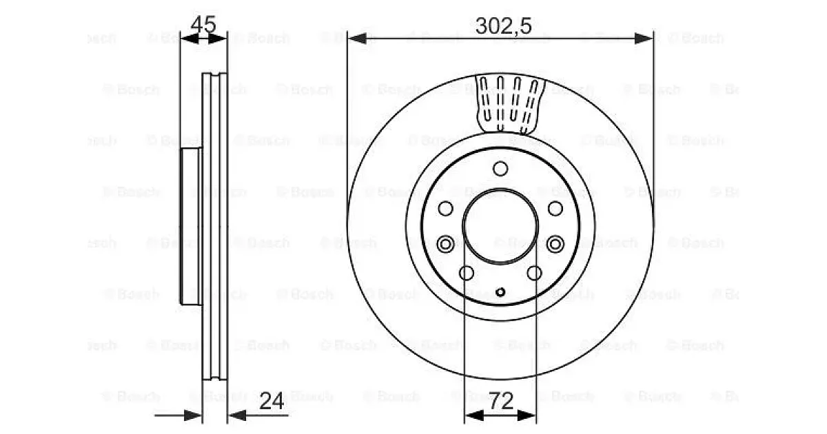 0986479700 - BOSCH - Тормозной диск