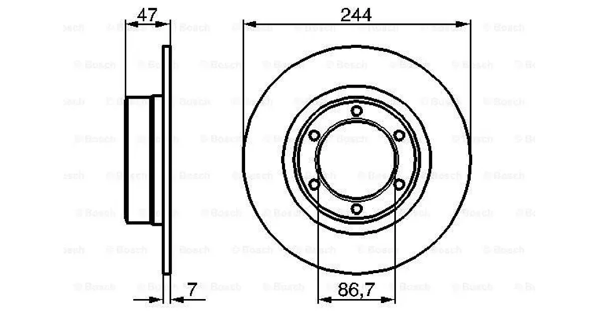 0986478050 - BOSCH - Тормозной диск