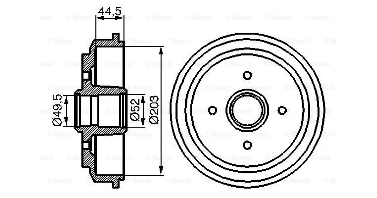 0986477149 - BOSCH - Тормозной барабан