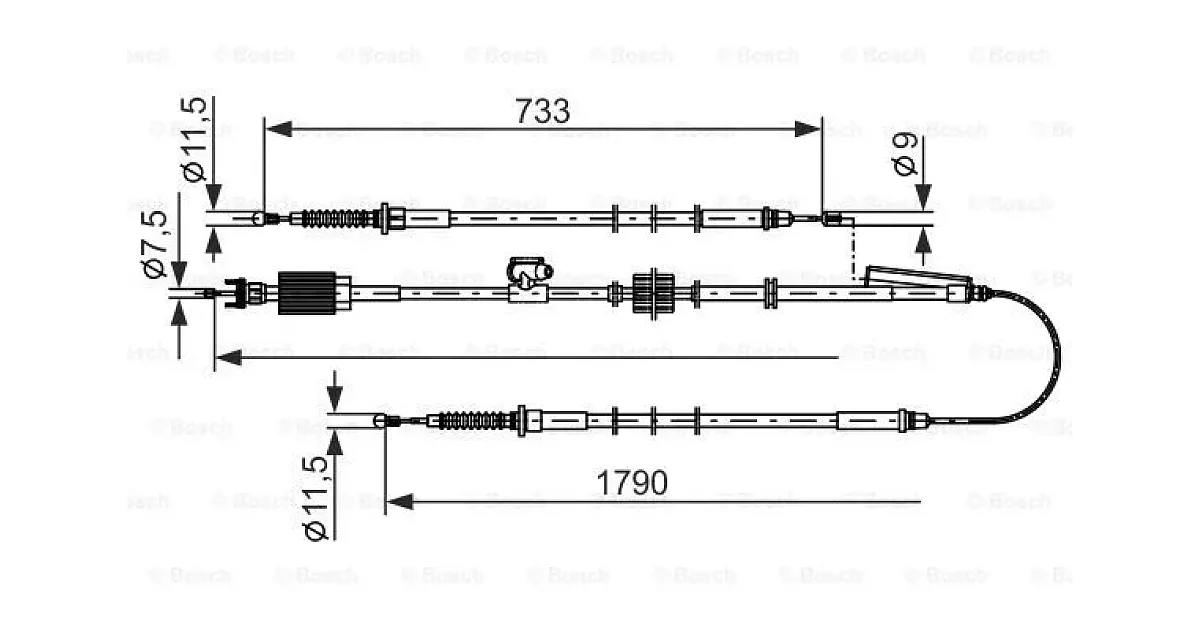 1987482803 - BOSCH - Тросик, cтояночный тормоз