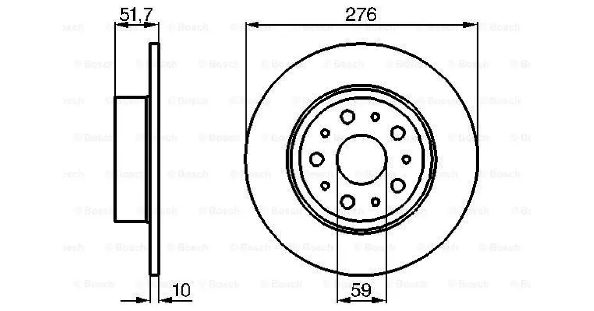0986478463 - BOSCH - Тормозной диск