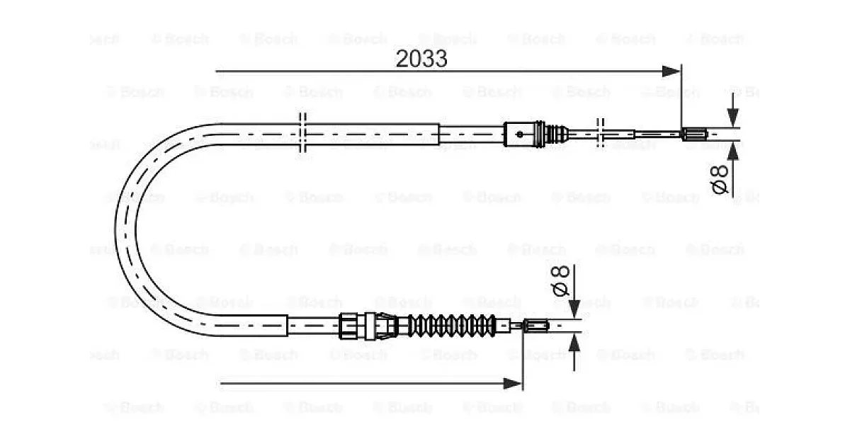 1987482190 - BOSCH - Тросик, cтояночный тормоз