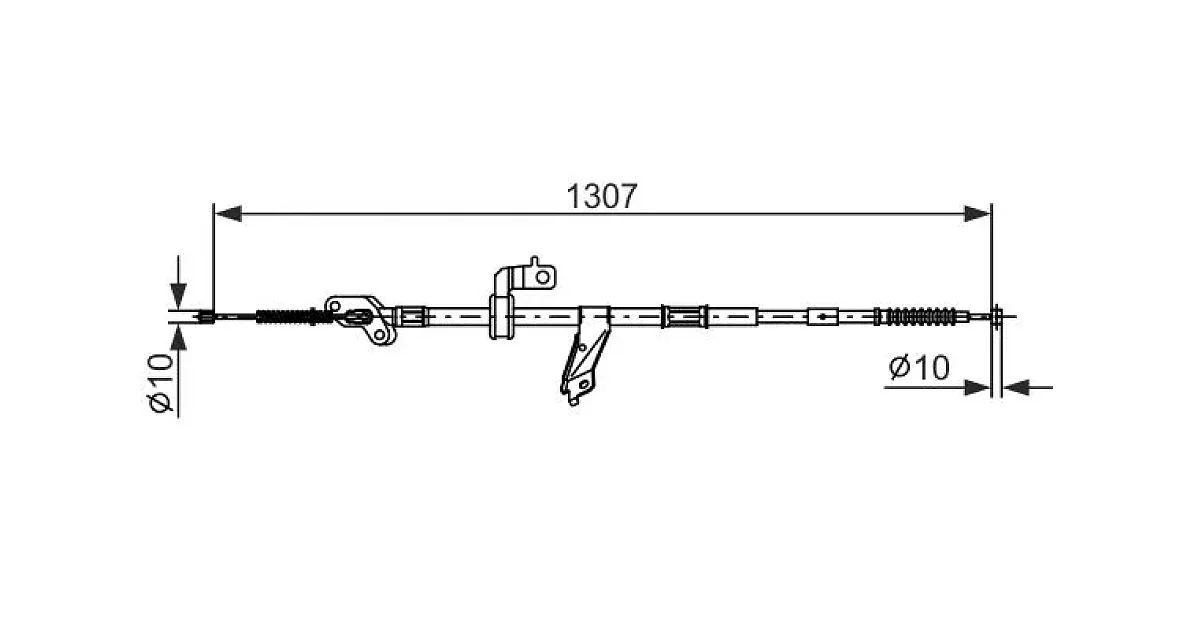 1987482901 - BOSCH - Тросик, cтояночный тормоз