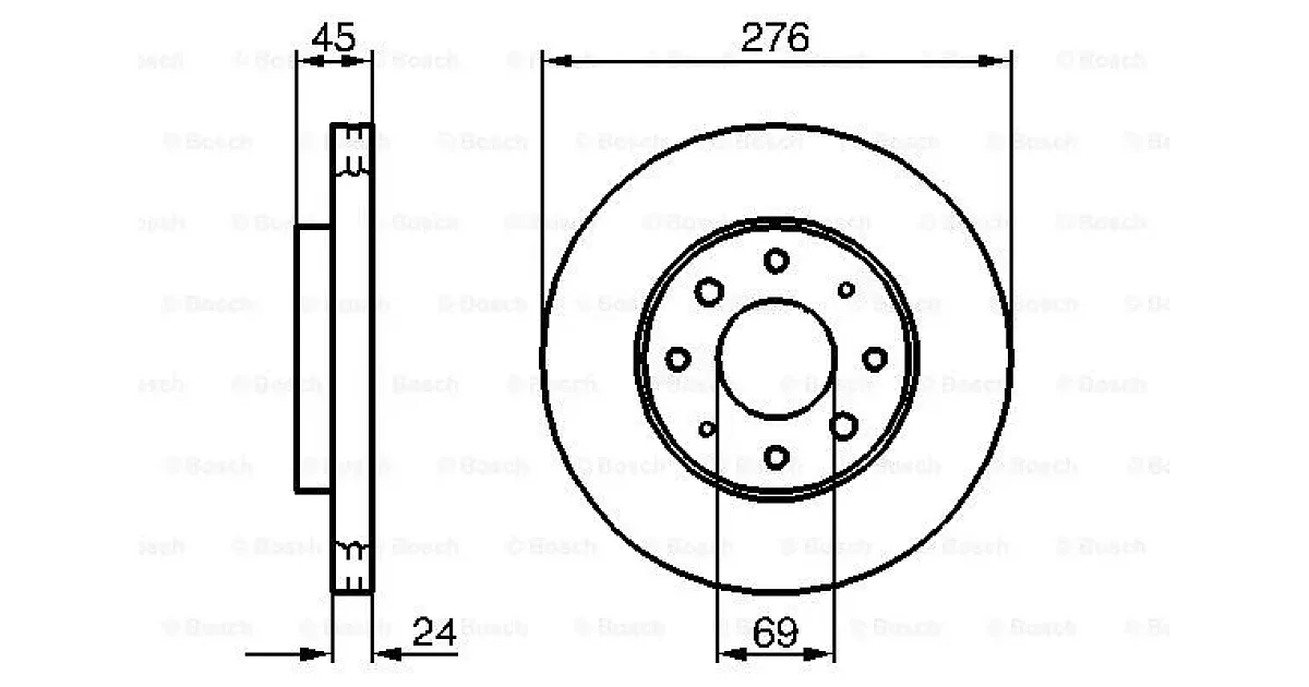 0986479140 - BOSCH - Тормозной диск