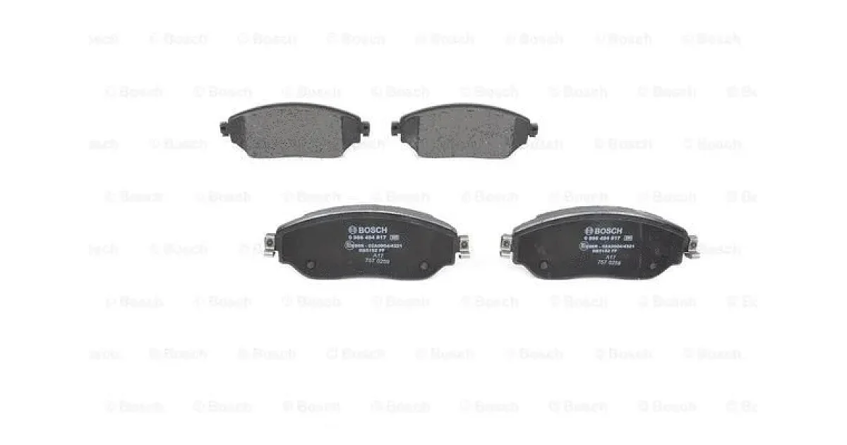 0986494817 - BOSCH - Комплект тормозных колодок, дисковый тормоз