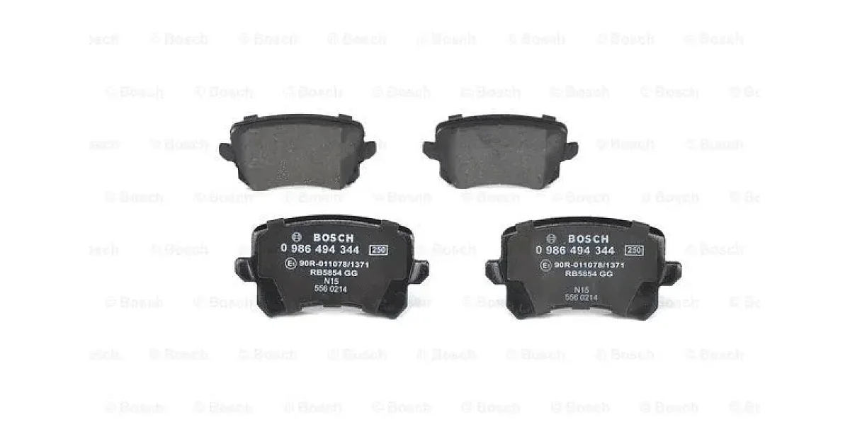 0986494344 - BOSCH - Комплект тормозных колодок, дисковый тормоз