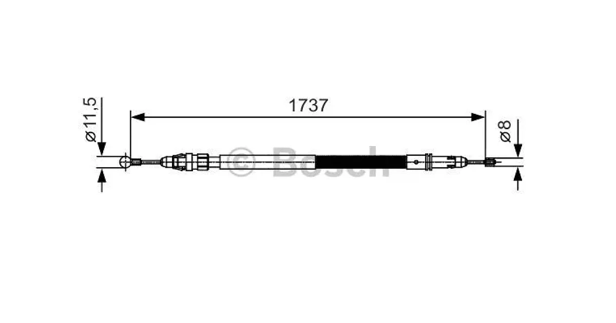 1987482008 - BOSCH - Тросик, cтояночный тормоз
