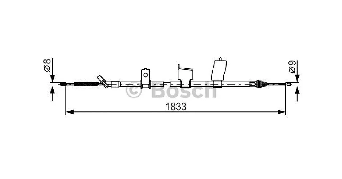 1987482340 - BOSCH - Тросик, cтояночный тормоз