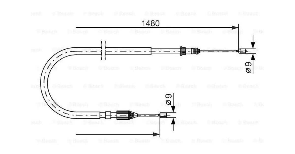 1987477653 - BOSCH - Тросик, cтояночный тормоз
