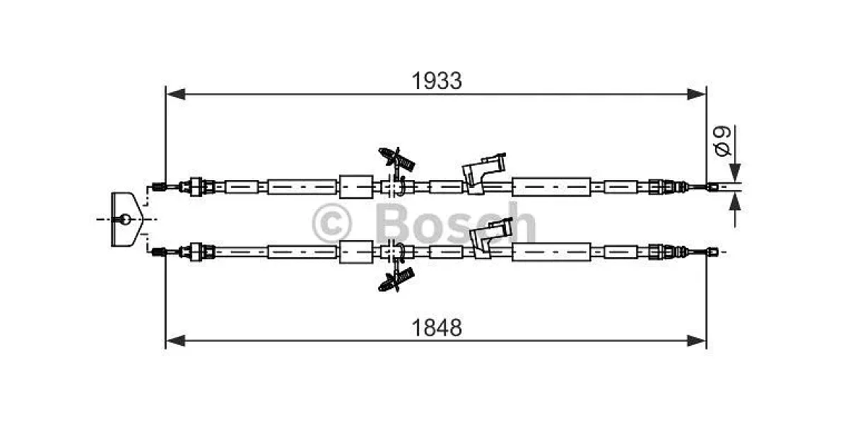 1987482280 - BOSCH - Тросик, cтояночный тормоз