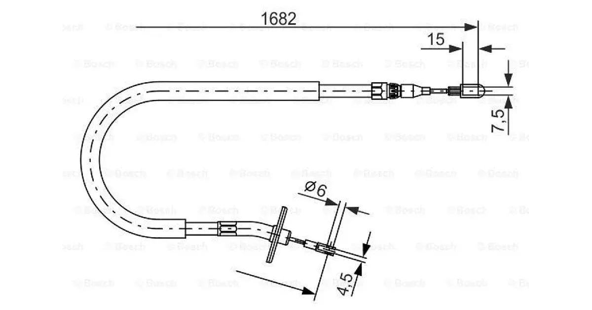 1987477703 - BOSCH - Тросик, cтояночный тормоз