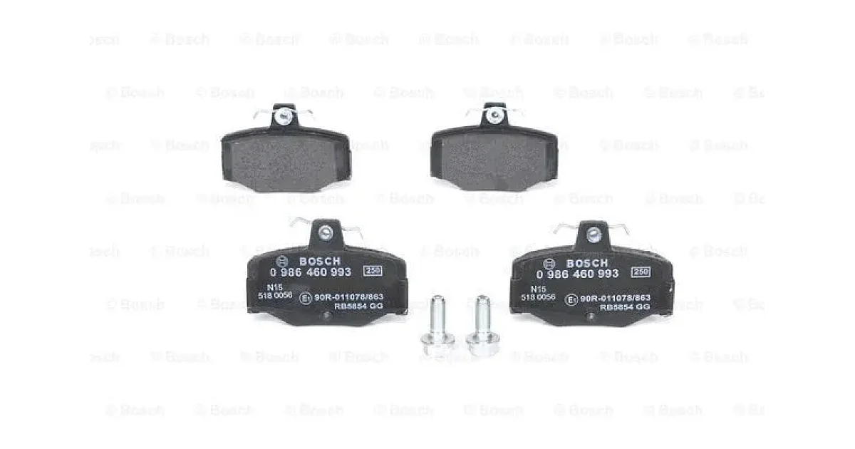 0986460993 - BOSCH - Комплект тормозных колодок, дисковый тормоз