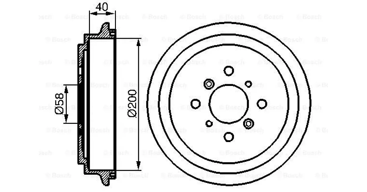 0986477141 - BOSCH - Тормозной барабан
