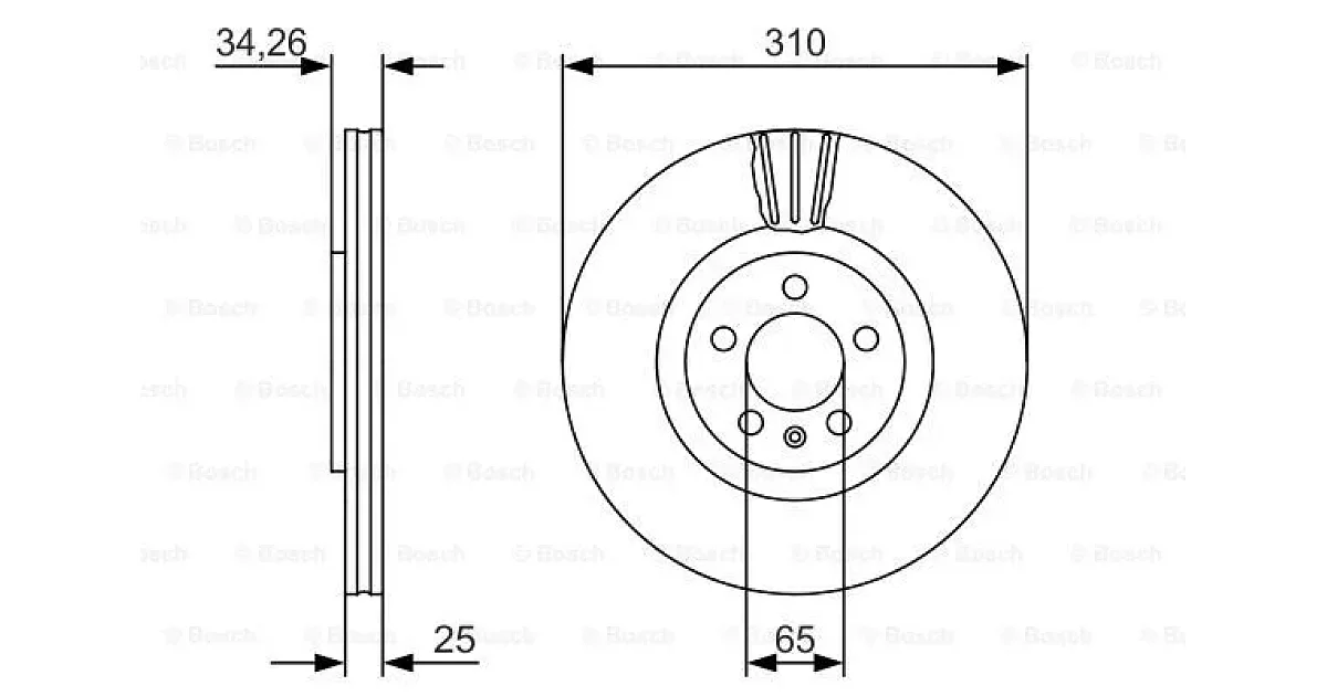 0986479642 - BOSCH - Тормозной диск