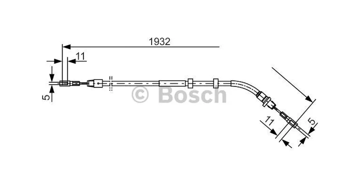 1987477904 - BOSCH - Тросик, cтояночный тормоз