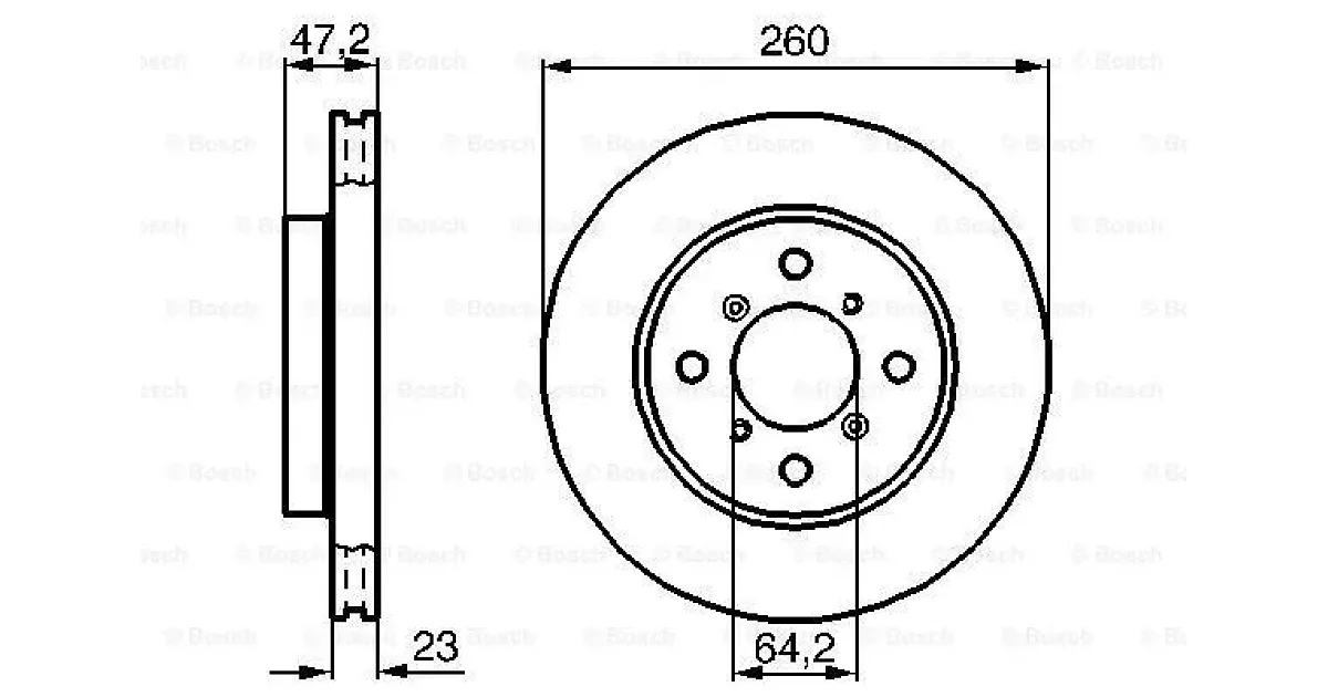 0986478415 - BOSCH - Тормозной диск