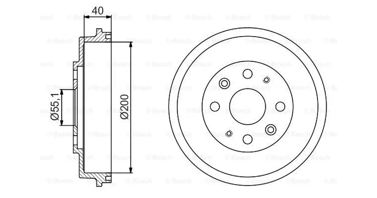 0986477191 - BOSCH - Тормозной барабан