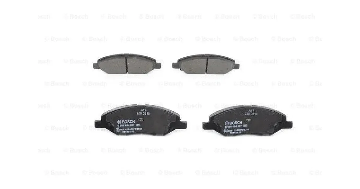 0986494867 - BOSCH - Комплект тормозных колодок, дисковый тормоз