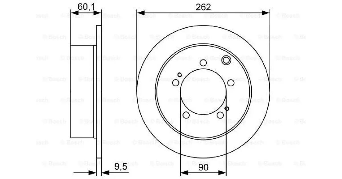 0986479512 - BOSCH - Тормозной диск
