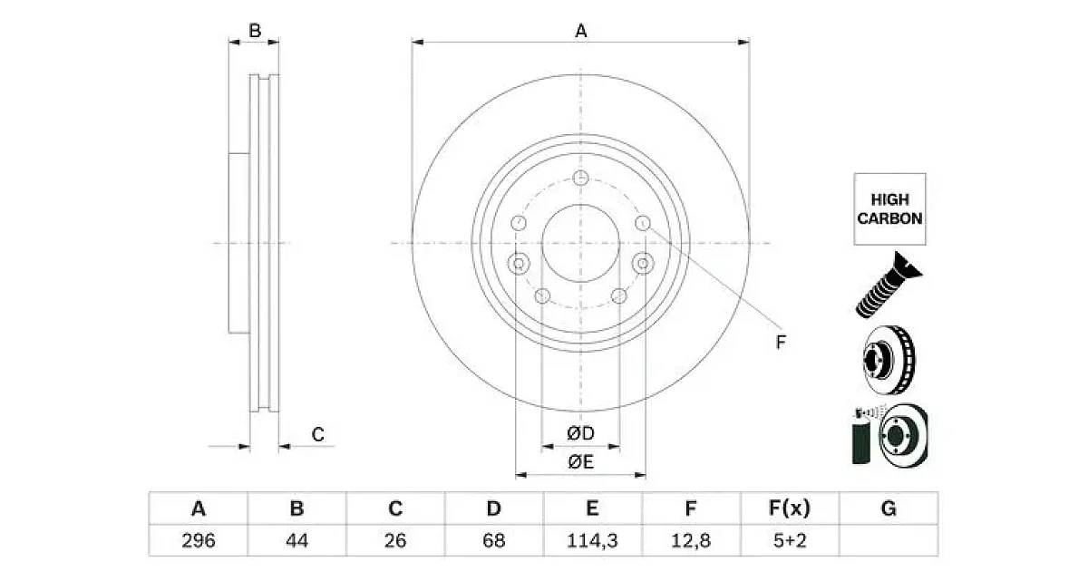 0986479F71 - BOSCH - Тормозной диск