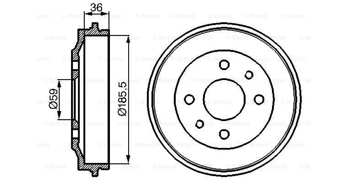 0986477055 - BOSCH - Тормозной барабан