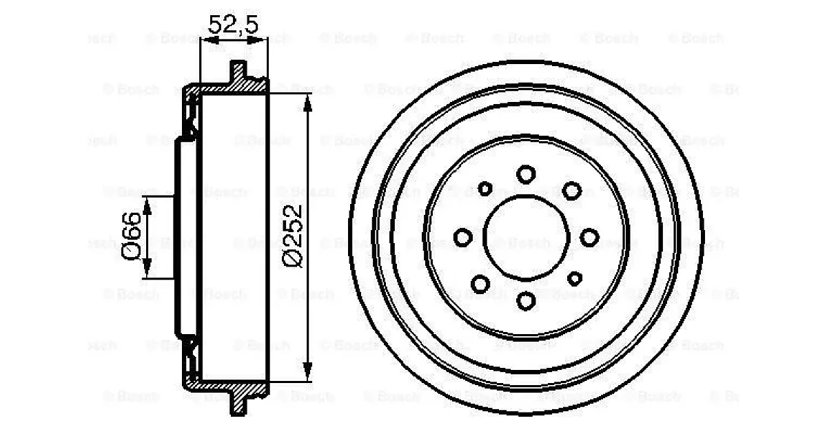 0986477067 - BOSCH - Тормозной барабан