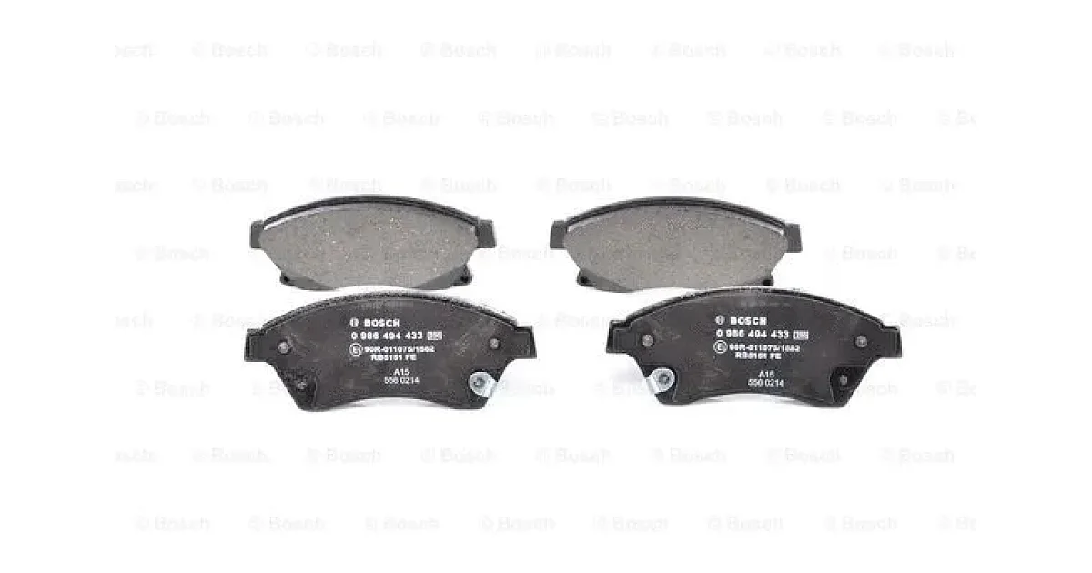 0986494433 - BOSCH - Комплект тормозных колодок, дисковый тормоз