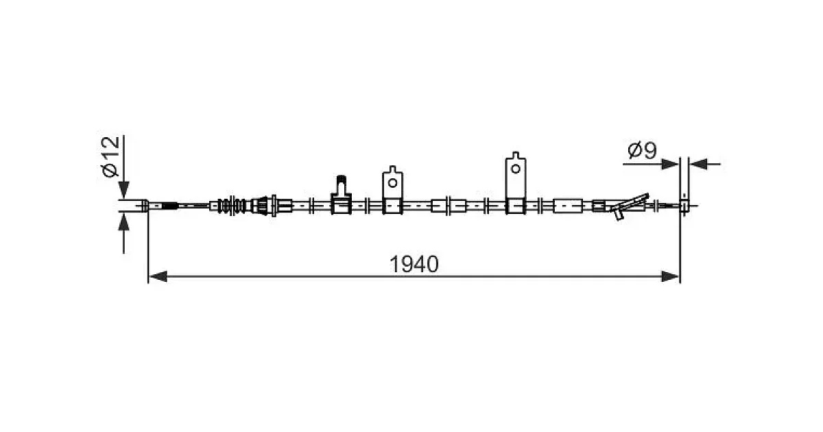 1987482852 - BOSCH - Тросик, cтояночный тормоз