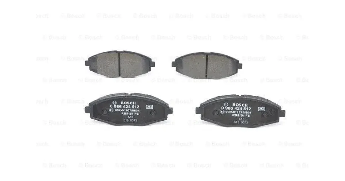 0986424512 - BOSCH - Комплект тормозных колодок, дисковый тормоз