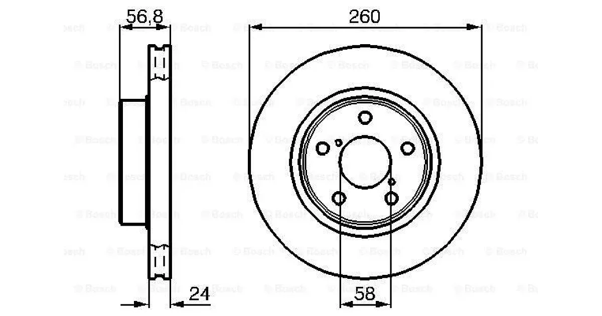 0986478293 - BOSCH - Тормозной диск