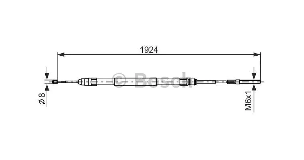1987477693 - BOSCH - Тросик, cтояночный тормоз